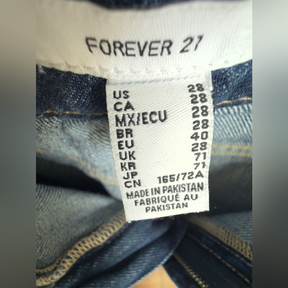 Forever 21 Carpenter Stovepipe Leg Jeans, Excellent Condition, Waist‎ Size 28 - Picture 5 of 10